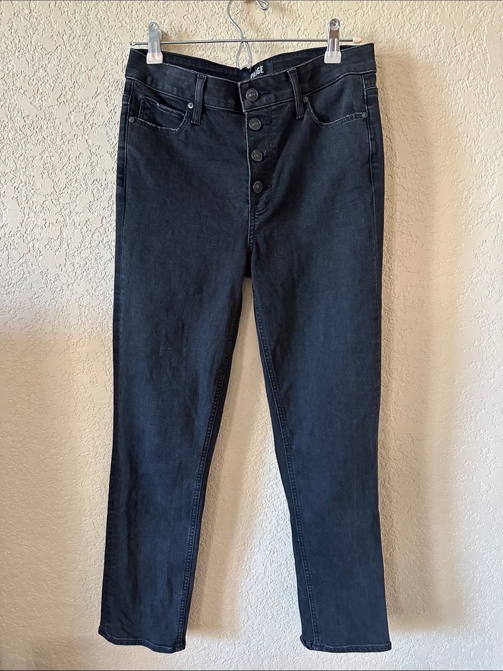Paige Black High-Rise Button-Fly Women's Jeans